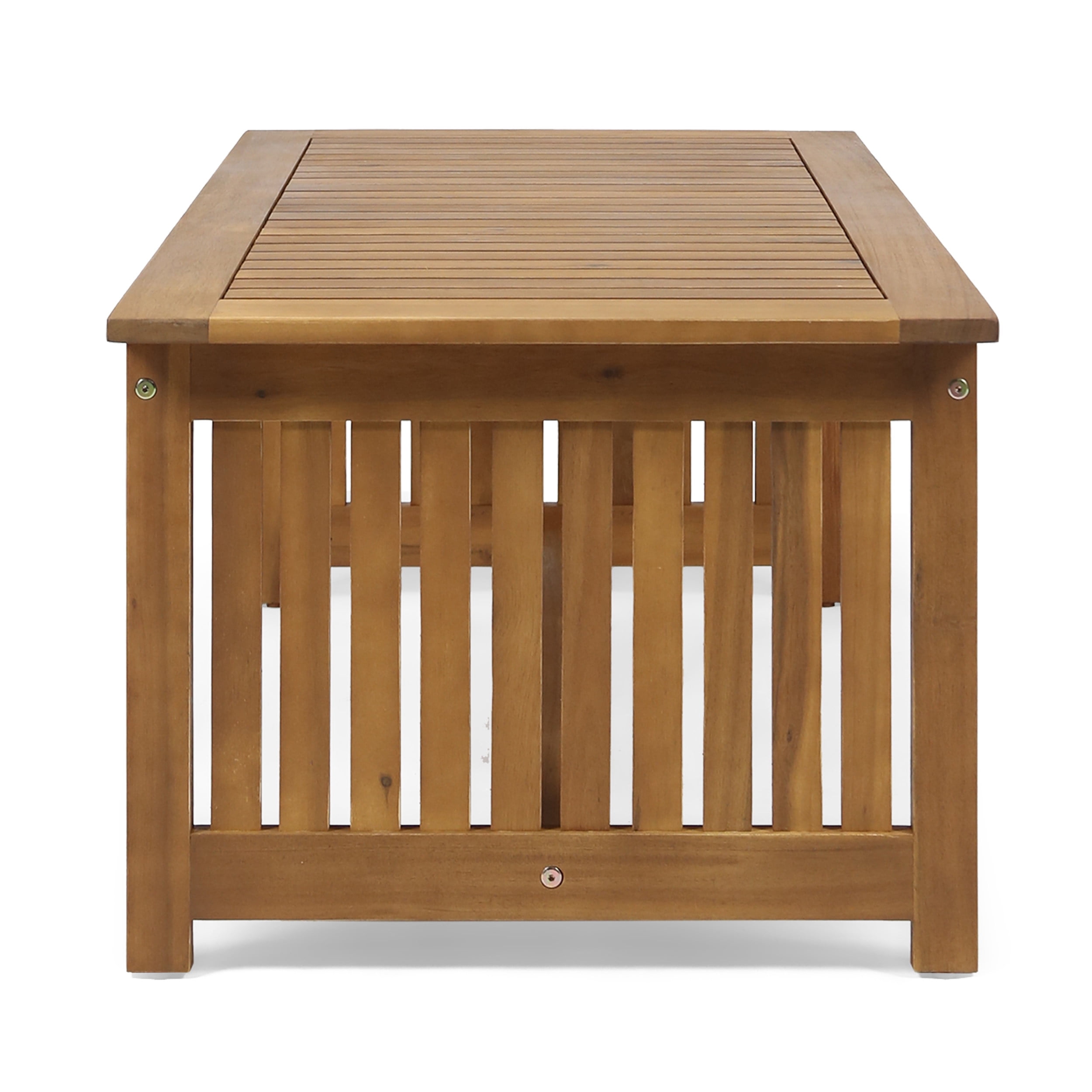 Outdoor Coffee Table, Solid Acacia Wood Center Table for Patio Garden, Teak