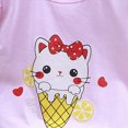thumbnail image 4 of Toddler Baby Girl Outfits Summer Clothes Set Cute Cartoon goose bear butterfly candy bunny dancing girl and Letter Print Ruffle Sleeveless Top and Shorts Outfits 3 6 12 18 24 Months 3T 4T 5T 6T, 4 of 4