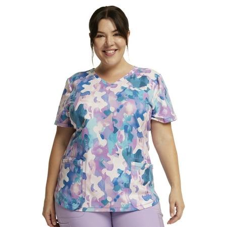 

Dickies Dynamix Women Scrubs Top V-Neck Print DK731