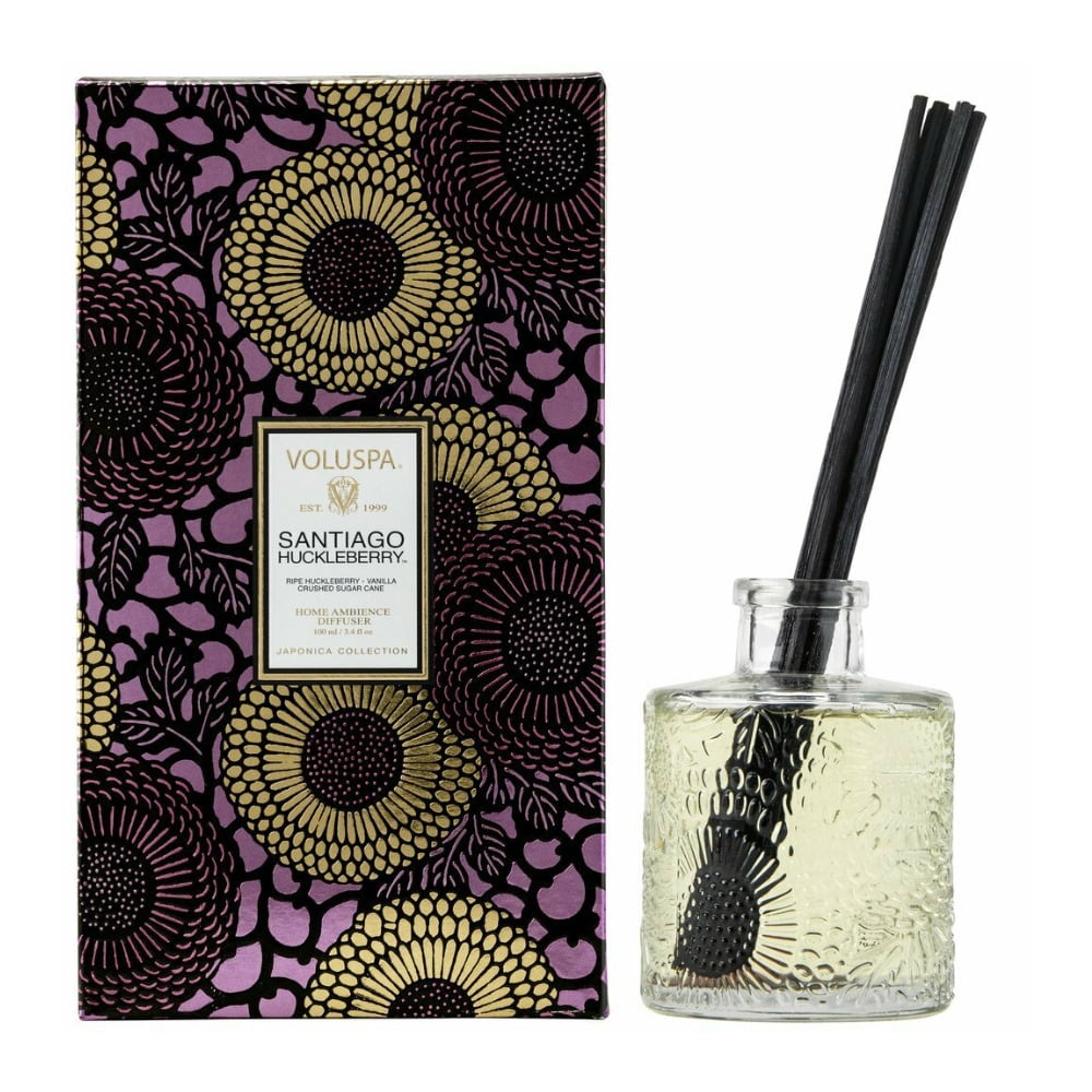 Voluspa Santiago Huckleberry Reed Diffuser (3.4 Fluid Ounces)