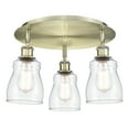 thumbnail image 4 of Innovations Lighting  Ellery - 3 Light 17" Flush Mount Clear/Matte Black, 4 of 5