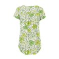 thumbnail image 3 of B91xZ Hauts Grande Taille pour Femmes Été Manches Courtes Col Rond Ajusté Mignon Crop Top Blouses, X S, 3 of 4