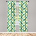 thumbnail image 4 of Ambesonne Succulent Window Curtains, Cactus Spikes, Each 28" W x 63" L, Green Dark Seafoam, 4 of 4