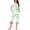 Green, variant on WIZUTIZ Summer pajamas for Women Women's Round Neck Gradient Print Short Sleeve Sleepshirt And Pants Sets Loungewear Pajamas With Pockets Tax Free Weekend
