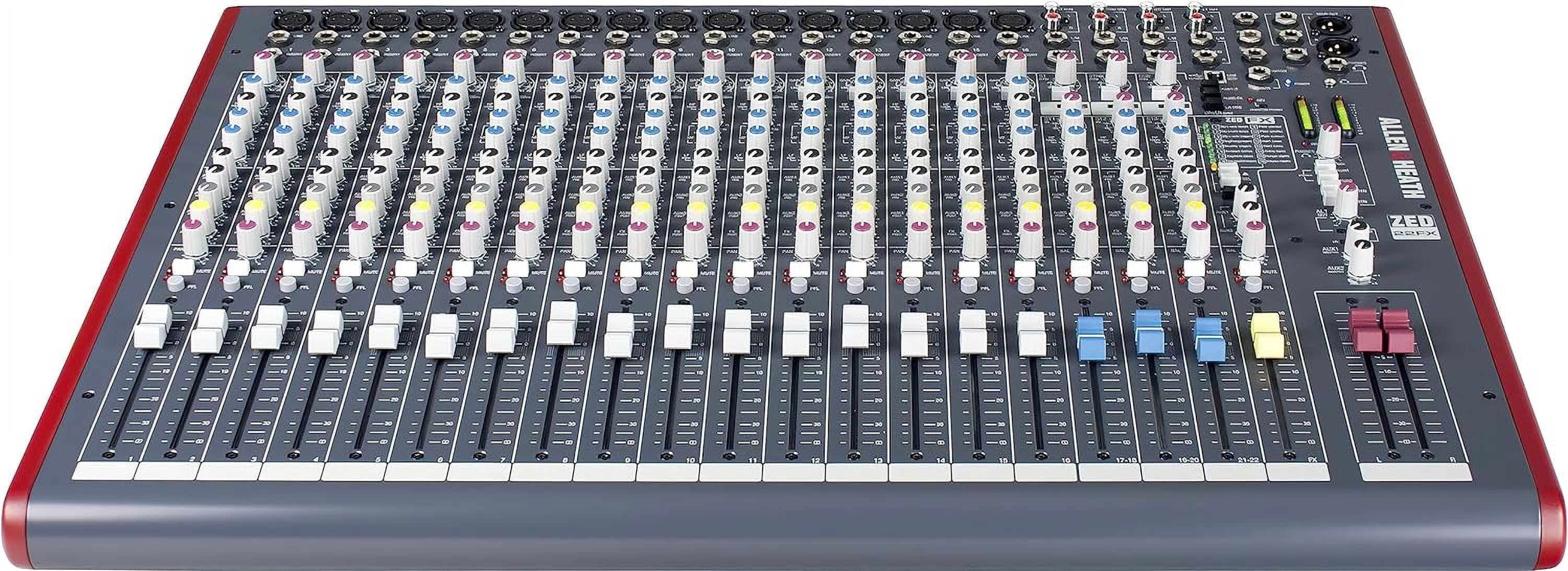 allen & heath zed-22fx 22 input usb audio mixer with effects
