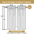 thumbnail image 2 of shiyou-Bessie Stone Curtains 63 Inch Length 2 Panels, Light Filtering Curtains for Bedroom, Faux Linen Textured Rod Pocket Curtain Drapes, Window Treatments for Living Room, Each 40 W x 63 L, 2 of 4