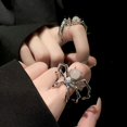 thumbnail image 6 of Osdhezcn Artisanal Crafted Adjustable Spiders Ring Gothic Jewelry Moonstone Accent Punk Aesthetic Women's Accessory, 6 of 9