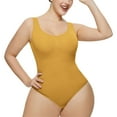 thumbnail image 1 of Women Waist Trainer Bodysuit Slim Full Body Shapewear Seamless Round Neck Jumpsuits Tummy Control Tops, 1 of 3