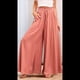 thumbnail image 4 of Pantalones Casuales para Mujer, con Cintura Elástica y Pierna , con Bolsillos. Naranja Rojo M, 4 of 10