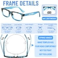 thumbnail image 3 of WEMOOTANTS 3 Packs Blue Reading Glasses for Men Rectangular Spring Hinges 2.75 Readers 1.0 1.25 1.5 1.75 2.0 2.25 2.5 2.75 3.0 3.5 4.0 5.0 6.0, 3 of 6