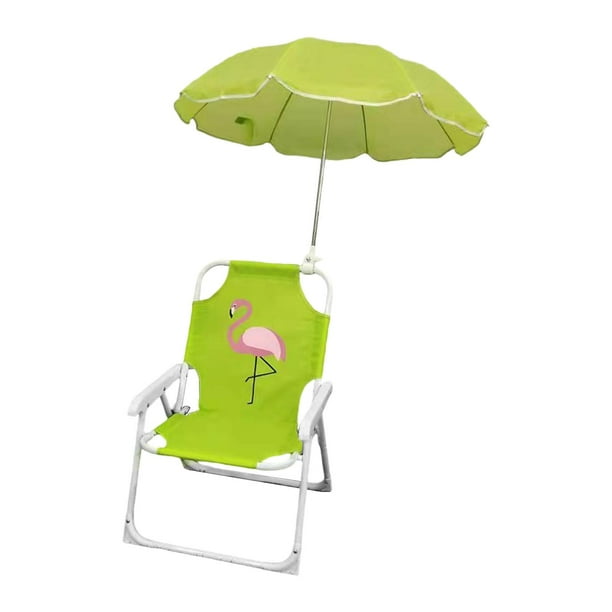 Silla de camping Zulema plegable con sombrilla ligera Flamenco 52 cm x 35 cm x 38 cm