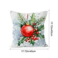 thumbnail image 3 of NWOKYZGH 1Pc Christmas Pillow Covers Xmas Tree Vintage Decorative Throw Pillow Covers 17x17 Pine Tree Holly Berry Pillow Case Cushion Case for Holiday New Year Decoration Couch Sofa, 3 of 6
