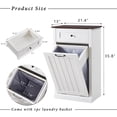 thumbnail image 4 of SinCiDo Kitchen Tilt Out Trash Can Cabinet, 10 Gallon Farmhouse Wooden Trash Garbage Can with Drawer, 4 of 7