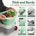 thumbnail image 3 of AIRNEX 50 Count Compost Bags - 6 L / 1.6 Gal Compostable Bags Made of Cornstarch - Compost Bags Small Size for Countertop Bin - Leakproof and Tear Resistant Biodegradable Bags, 3 of 7