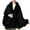 Black, variant on ShiShine Women's Cape Faux Fur Shawl Wrap with Fur Trim Sleeveless Cardigan Dressy Cloak Fashion Tops Solid Color Coat