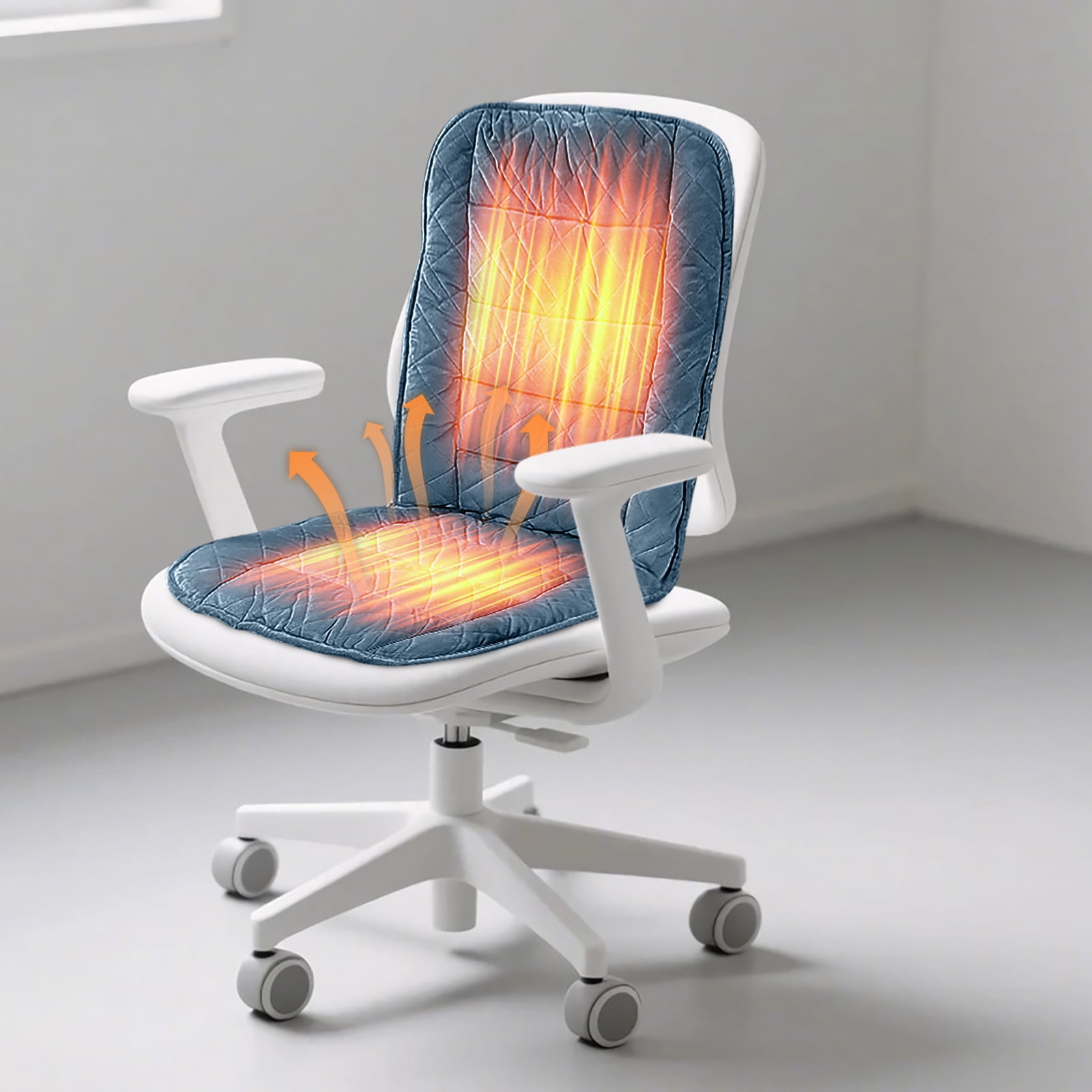 Heated Seat Cushion,Office Chair Warmer with Lumbar Support,Electric Heating Pad for Long Sitting,Back Pain Relief,Warm Fart Cushion for Car Home Desk,Integrated Design Winter Cushion