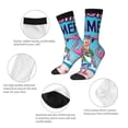 thumbnail image 3 of Logiee Beach Flamingo Trio Print Adult Socks for Men & Women,Calf Socks, Ankle Socks,Boots Socks,Breathable Casual Sock,Unisex Crew Socks, 3 of 6