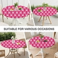 thumbnail image 7 of Pink Breast Cancer Round Fitted Tablecloth with Elastic Edge,Dining Table Cover Waterproof,Outdoor Round Tablecloth for Camping,Dining,Indoor and Outdoor, 7 of 7
