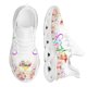 thumbnail image 1 of Zapatos casuales de mujer con estampado floral de latidos de enfermera, zapatos planos de mujer, zapatillas de deporte cómodas de malla con cordones para mujer, 1 of 6