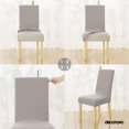 thumbnail image 4 of Deconovo Decorativo Sólido Fundas de silla, Extraíble White Chair Slipcover Jacquard Dots Comedor Fundas de silla, Juego of 4, Khaki, 4 of 7