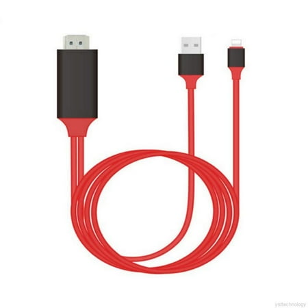 Quad Core Smart Tv Converter AngelCity 2m 8Pin USB Smart Converter Cable Lightning To HDMI Cable 1080P HDTV TV Digital AV Adapter For iphone ipad ()