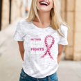 thumbnail image 1 of TINZ T-Shirt Imprimé Cancer pour Femmes, Manches Courtes, Manches Longues, Col Rond, 1 of 3