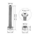 thumbnail image 2 of Uxcell M6x40mm Hollow External Hexagon Screw Cylindrical Lamp Threading Screws Through Hole Bolt with Nut 2 Set, 2 of 6