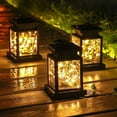 thumbnail image 3 of Solar Lanterns Outdoor Waterproof Hanging Solar Lights Outdoor 30 LEDs, Outdoor Lanterns Solar Powered for Patio Decor, Yard Decor, Garden Decorations (10 Pack), 3 of 18