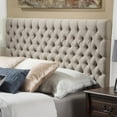 thumbnail image 1 of Noble House Abigail Queen Button Sand Tufted Fabri, 1 of 4
