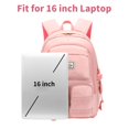 thumbnail image 2 of Mochila HengQiyu grande para niñas, adolescentes, universitarias y mujeres, rosa, 2 of 7