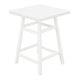 thumbnail image 5 of Costaelm 30" Square Outdoor Patio Counter High Bistro Bar Table With Umbrella Hole, All-Weather Patio Bar Table , White, 5 of 9