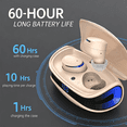thumbnail image 4 of Wireless Earbuds Noise Cancelling, IPX8 in Ear Headphones, Deep Bass, 60H LED Case, Clear Calls, Touch Control for Sleep/Running, 4 of 7