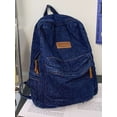 thumbnail image 2 of Gustave Denim Backpack for Women Men Vintage Casual Travel Laptop Backpack Grunge Aesthetic Canvas Jeans Daypack Backpacks College Bookbags Large Capacity, 2 of 8