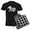 With Checker Pant, variant on - Zombies Just Want Hugs Men's Dark Pajamas - Men's Dark Loose Fit Cotton Pajama Set