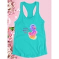 thumbnail image 3 of Mom Baby Beastfeed Watercolor Racerback Tank Women -Image by Shutterstock, Female Small, 3 of 4