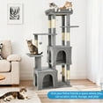 thumbnail image 1 of Yeshouse Árbol para gatos de 155 cm, varios niveles, ideal para gatos grandes y Maine Coon, con percha gigante, 2 compartimentos, postes rascadores de sisal y pelotas colgantes, 1 of 7