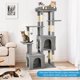 thumbnail image 1 of Garvee árbol para gato de 61 pulgadas, torre multinivel para gatos grandes tipo Maine Coon, con perchas amplias, 2 cuevas, postes de sisal y pelotas, 1 of 7