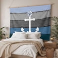 thumbnail image 3 of Blue Nautical Anchor Small Tapestry for Bedroom Wall Hanging Tapestry, Rustic Distressed Wood Grain Ceiling Backdrop Tapestries Poster Blanket Wall Decor for Teens Room Living Room Dorm 23" x 28", 3 of 8