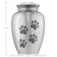 thumbnail image 3 of Reminded Pet Cremation Urns for Dog and Cat Ashes, Brass Memorial Paw Print Urn - Large Up to 110 Pounds Silver, 3 of 7