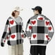 thumbnail image 4 of Balery Heart Black Buffalo Plaid Gingham Sudadera ligera de manga larga con capucha y protección solar UPF 50+ para hombre y mujer, ideal para pesca y running-X-Large, 4 of 7