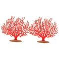 thumbnail image 5 of LABELEPH Fish Tank Decoration Coral Shape Plastic Red For Friends Christmas 2Pcs 6.5X5.7X1.1In, 5 of 8