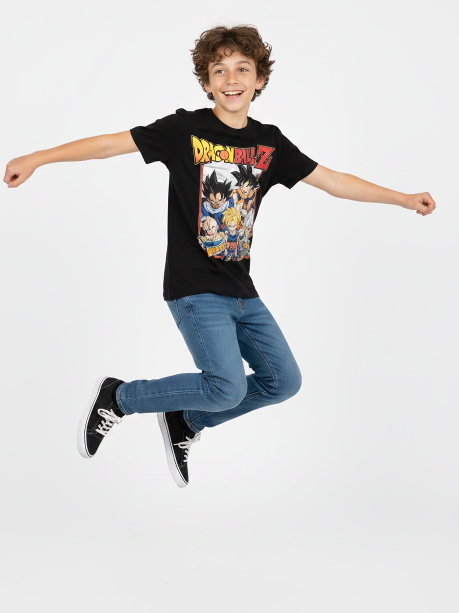 Dragon Ball Z Boys' Graphic Tee with Short Sleeves, Z Warriors, Sizes 4-18