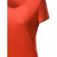 thumbnail image 4 of FashionOutfit Women's Basic Short Sleeve Scoop Neck Dip Hem T-Shirts, 4 of 4