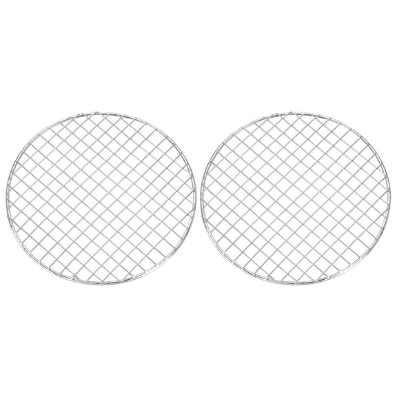 Uxcell 2 Pcs Round Cooking Rack, Dia 8.9 Inch Stainless Steel Grill Grate Cross Wire Barbecue Grill for Cooking Baking Air Fryer Racks, Silver