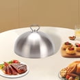 thumbnail image 1 of Cúpula para derretir queso, cubierta para cocinar al , acero inoxidable, Universal, con asa, cubierta para hamburguesas, para carnes y barbacoa 14cmx7cm, 1 of 8
