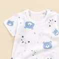 thumbnail image 5 of Xudanell Baby Boys Girls Romper One-Piece Beach Outfit Summer Clothes 0-24 Months (6-12 Months, Blue), 5 of 6