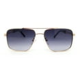 thumbnail image 2 of Mens Luxe Rectangle Victorian Jewel Engraving Metal Rim Mob Fashion Sunglasses Gold - Smoke, 2 of 4