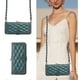 thumbnail image 1 of Funda de cuero con cordón y cremallera para Samsung Galaxy Z Fold 5, compatible con Samsung Galaxy Z Fold 5, funda de lujo con función atril y cordón para la muñeca, color verde, 1 of 2