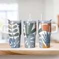 thumbnail image 2 of 20oz Insulated Mug with Lid & Straw - Stainless Steel Double Wall Vacuum Travel Tumbler, Leakproof Thermal Coffee Cup, Bohemian Print, 2 of 5