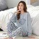 thumbnail image 2 of Pijamas de mujer de otoño de manga larga con estampado de corazón ropa de dormir de invierno ropa de dormir pijamas ropa de descanso encantador traje suelto, 2 of 5